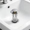 2er-Pack Edelstahl Pop-Up Waschbecken-Abfluss-Sieb – Herausnehmbarer Korb! Verstopfungssicherer Haarfänger für Badewanne/Dusche/Waschbecken