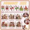 Christmas Gingerbread House Ornament Wooden Christmas Tree Hanging Ornaments Gingerbread House with Ribbons for Xmas Party Favor