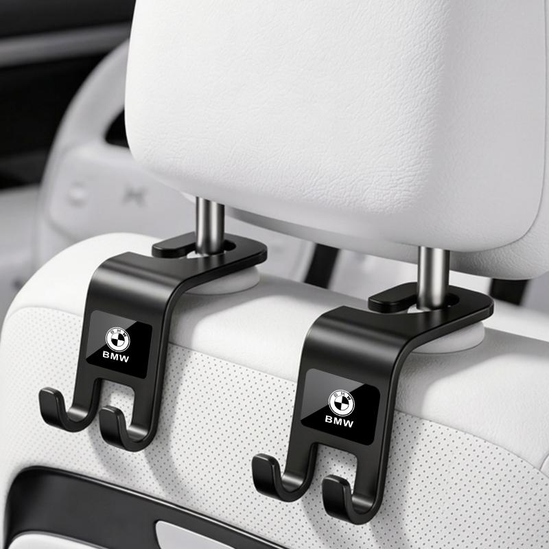 WSQK5 Car Seat Headrest Hook Back Seat Storage Organizer Hanger for BMW 2 5 6 7 Series F20 G20 G30 X1 X3 X4 X5 X6 F15 G05 Sticker