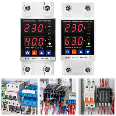 Automatic Reset Voltage Protector 40A/63A 220V Overvoltage Over Current Protection Device Din Rail for Home Office Appliance
