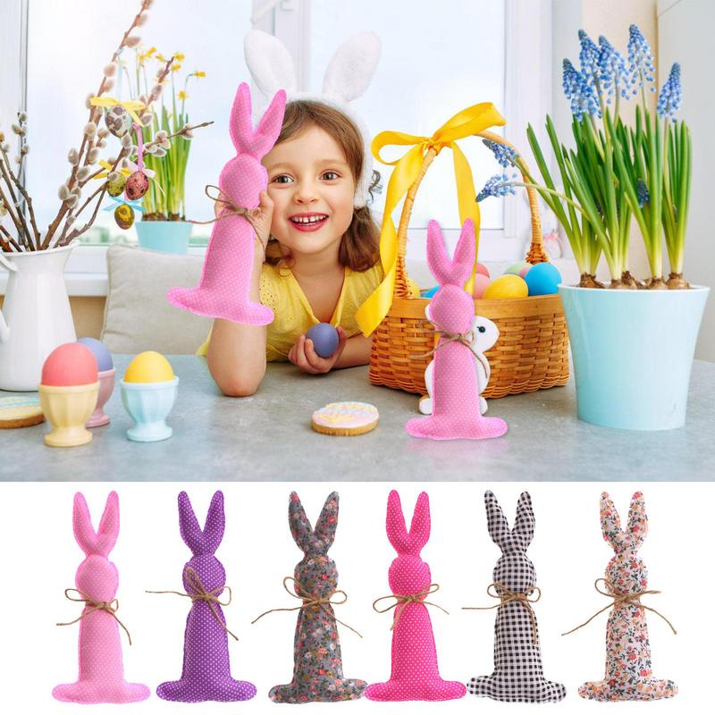 Easter Decoration Fabric Rabbit Ornament Creative Cartoon Bunny For Children's Rooms Wedding Party Birthday Home Centerpiece