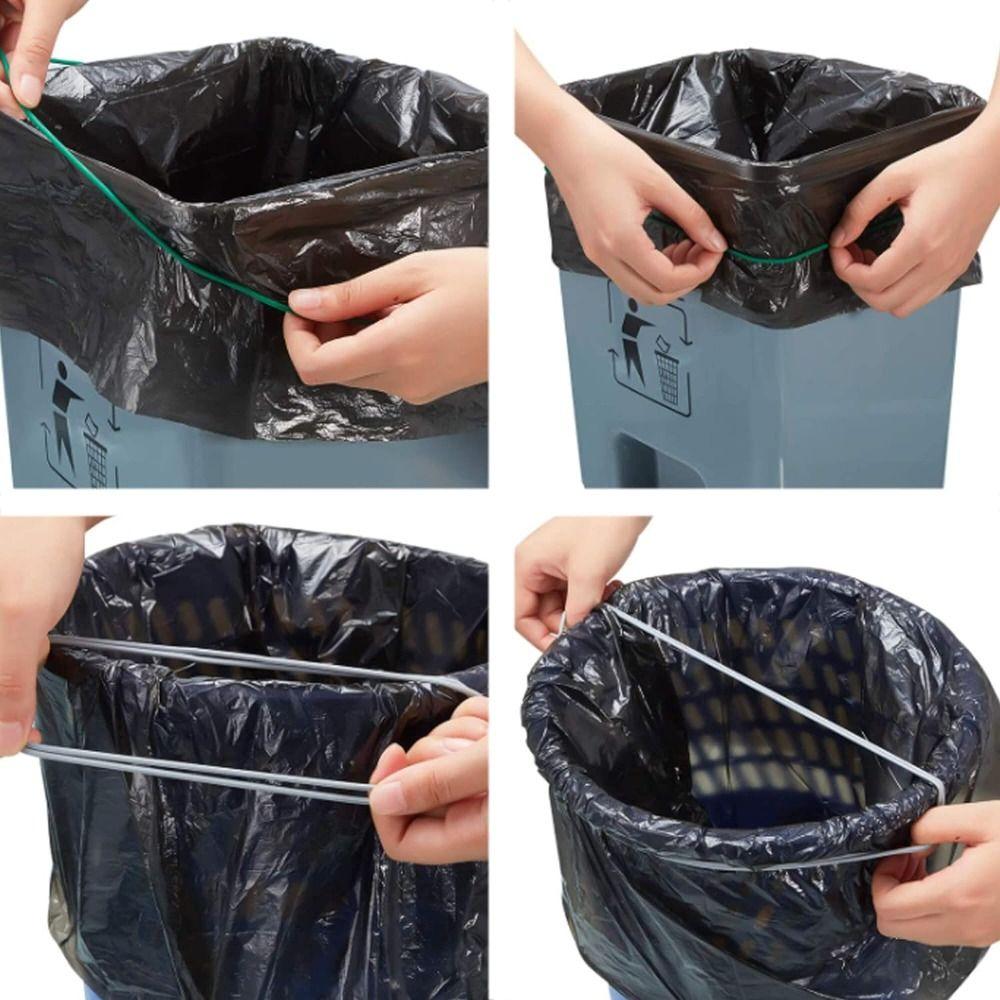 Elastic Trash Can Bands Colorful Adjustable Rubber Bands Cord Lock Household Garbage Can Bands for Home Office Litter Box
