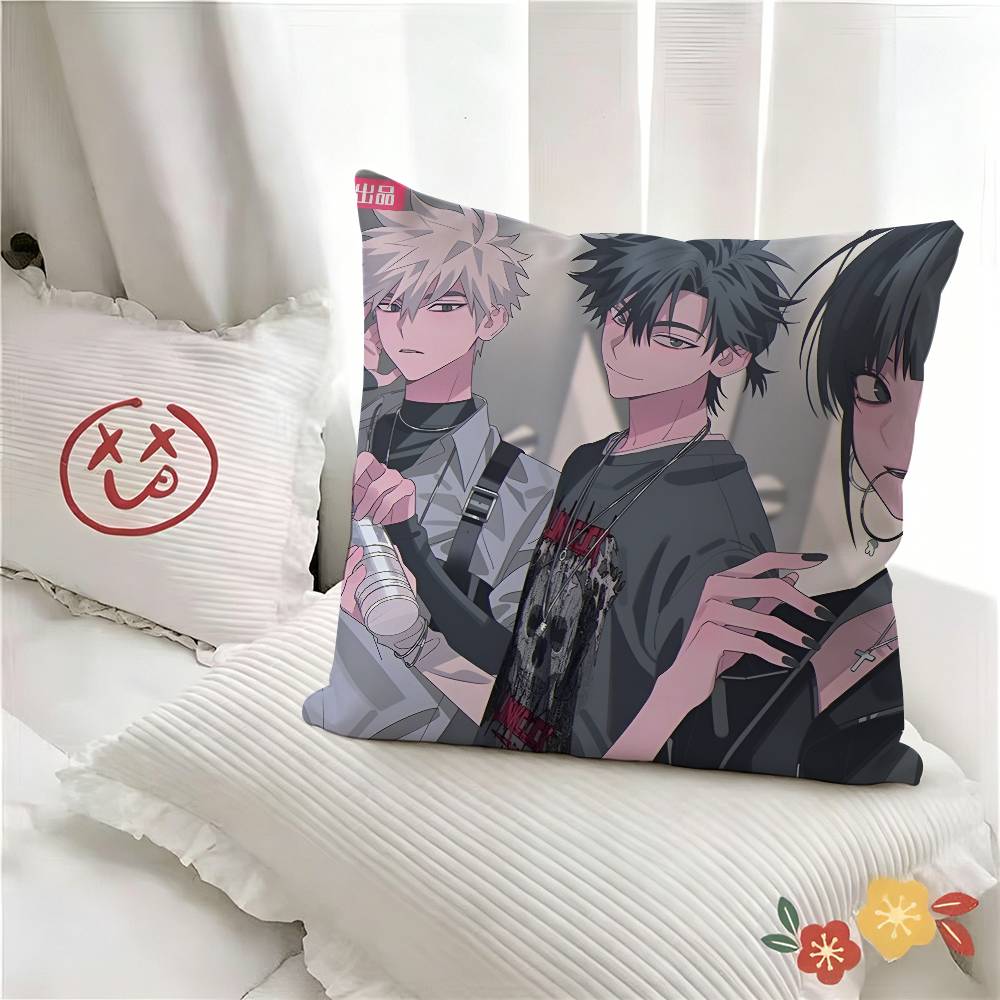 pc Link Click Anime Pillow Case Fashion Square Pillowcase Bedroom Sofa Room Ins Decoration Leisure