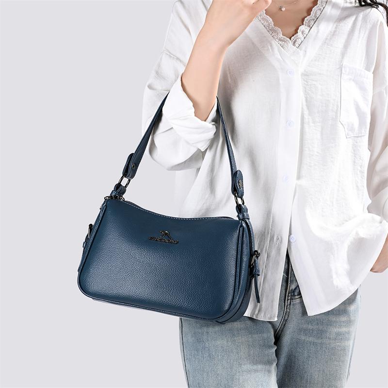 Women's PU Shoulder Bag Vintage Middle-aged Mother Bag Commuter Crossbody Bag