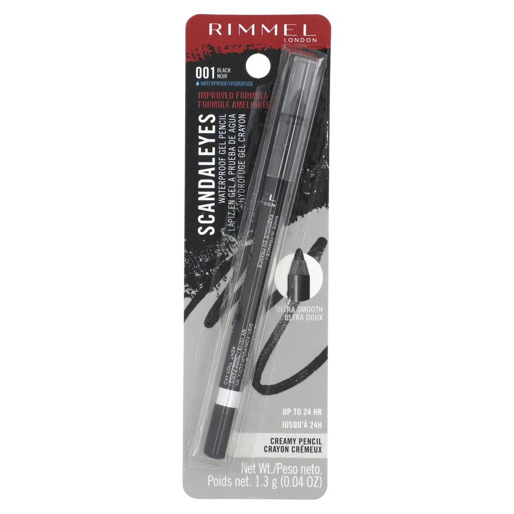 Rimmel London, Scandaleyes, waterproof gel pencil, 001 black, 1.3 g (0.04 oz)