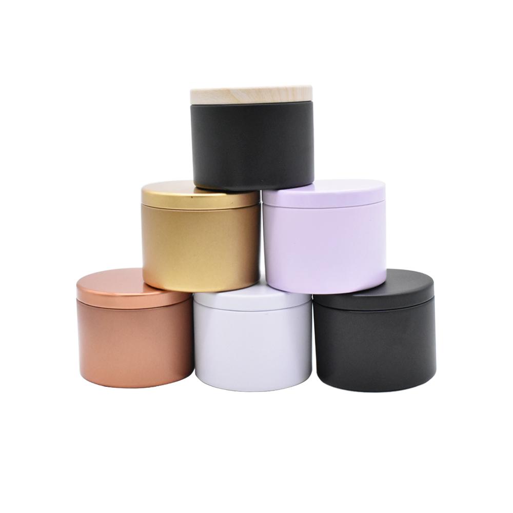 4Oz 8Oz Empty Luxury Round Scented Metal Holders Candle Tin Can