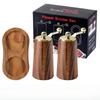 Acacia Wood Hand Crank Pepper Grinder, Manual Solid Wood Salt Spice Mill For Home Kitchen
