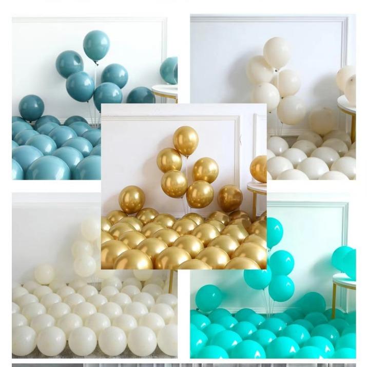 Sea Blue Balloon Chain Wreath Arch Package, Vintage Morandi Balloon Wedding Birthday Party Decoration Props