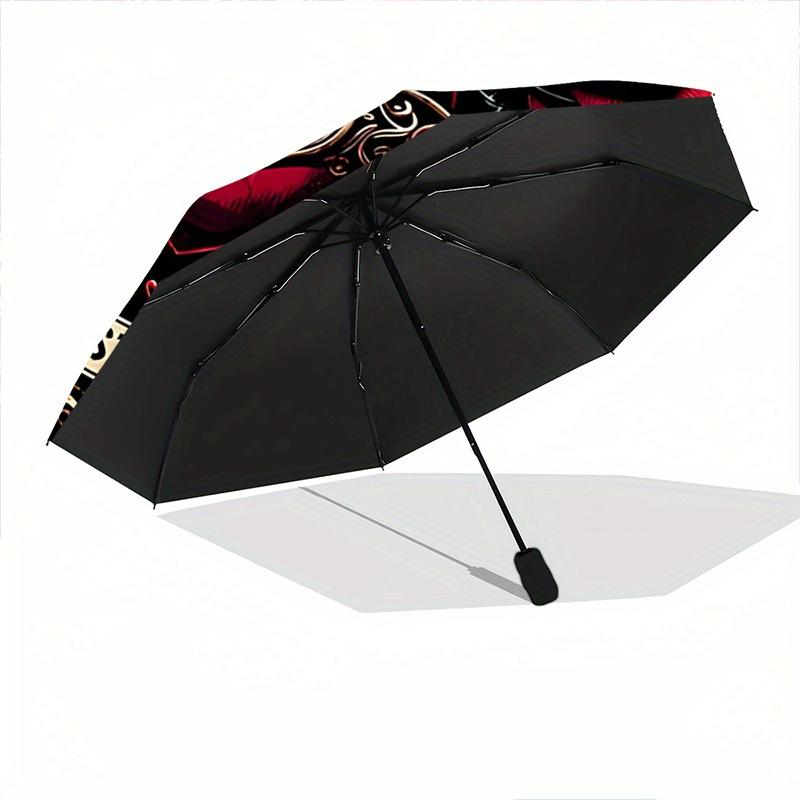 1pc Mary's Heart Automatic Opening and Closing Folding - A Good Choice for Gifts, Fashionable and Convenient Umbrella With Cute Cartoon Characters, Du