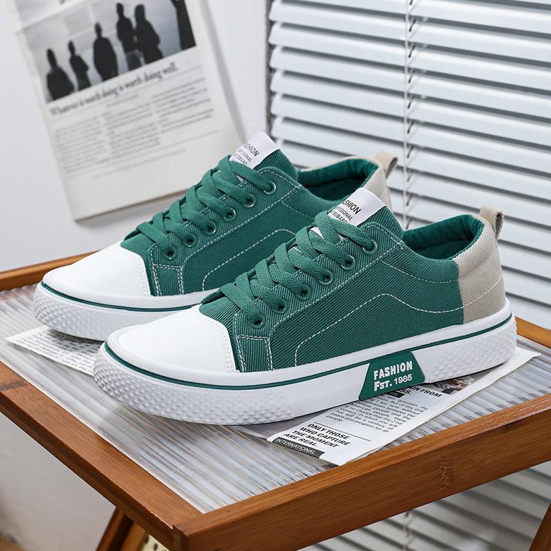 Canvas Shoes Men's New Autumn Breathable Fashion Versatile Board Shoes Men's Low-top Flat-bottomed Sports and Leisure Trendy Shoes