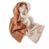 Women's 100% Cashmere Jacquard Scarf - Thick, Warm, Fashionable Knit Shawl for Autumn & Winter