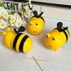 2Pcs Cartoon Design Bee Shape Toothpick Box Plastic Cute Little Bee Toothpick Jar Moisture-proof Portable