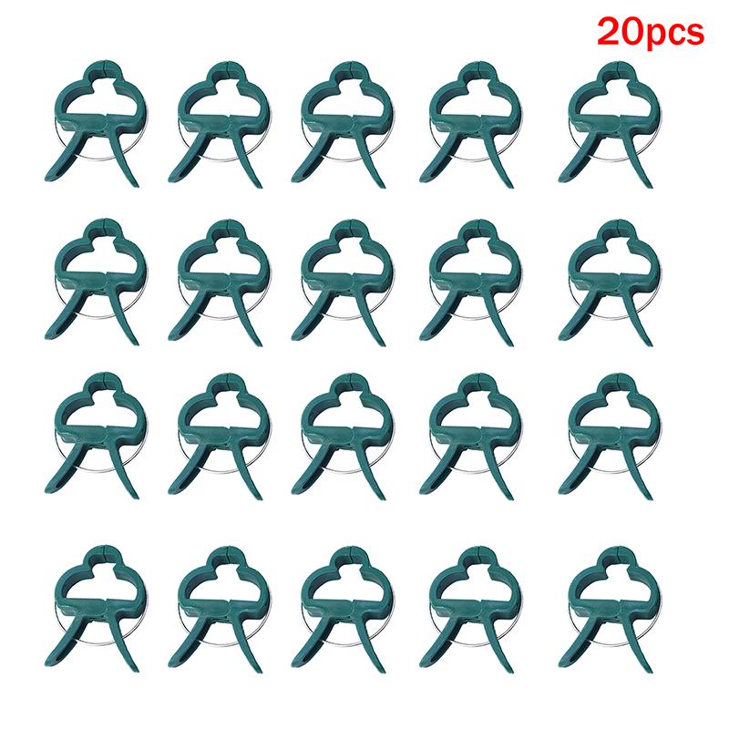 

10/20Pcs Plant Fixed Clips Reusable Garden Greenhouse Bracket Garden Plants Vine Climbing Clamp Flower Tomato Support Fastener 20pcs