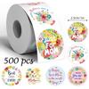 500 Labels/Roll Mother's Day Doodle Stickers Festival Gift Wrapping Adhesive Labels
