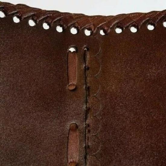 Leather Sleeper Seat Lounge Accent Butterfly Chair Handmade New With Iron Frame