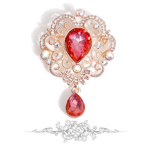 

Classic Baroque Women Flower Pendant Brooches Pin Classic Vintage Palace Style Jewelry Bridal Bridal Event Party Event Decoration PinsClassic Pendant красный