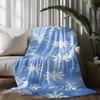 Snowflake Pattern Blanket Microfiber Flannel Cover Blanket Bedroom Living Room Sofa Soft And Comfortable Home Decoration