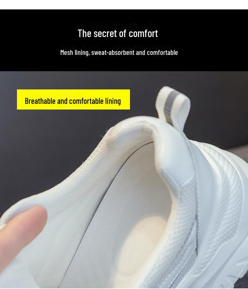 Spring 2025 Women's Height-Enhancing Dad Shoes: Korean Fashion, Thick-Sole & Heel Casual Sneakers