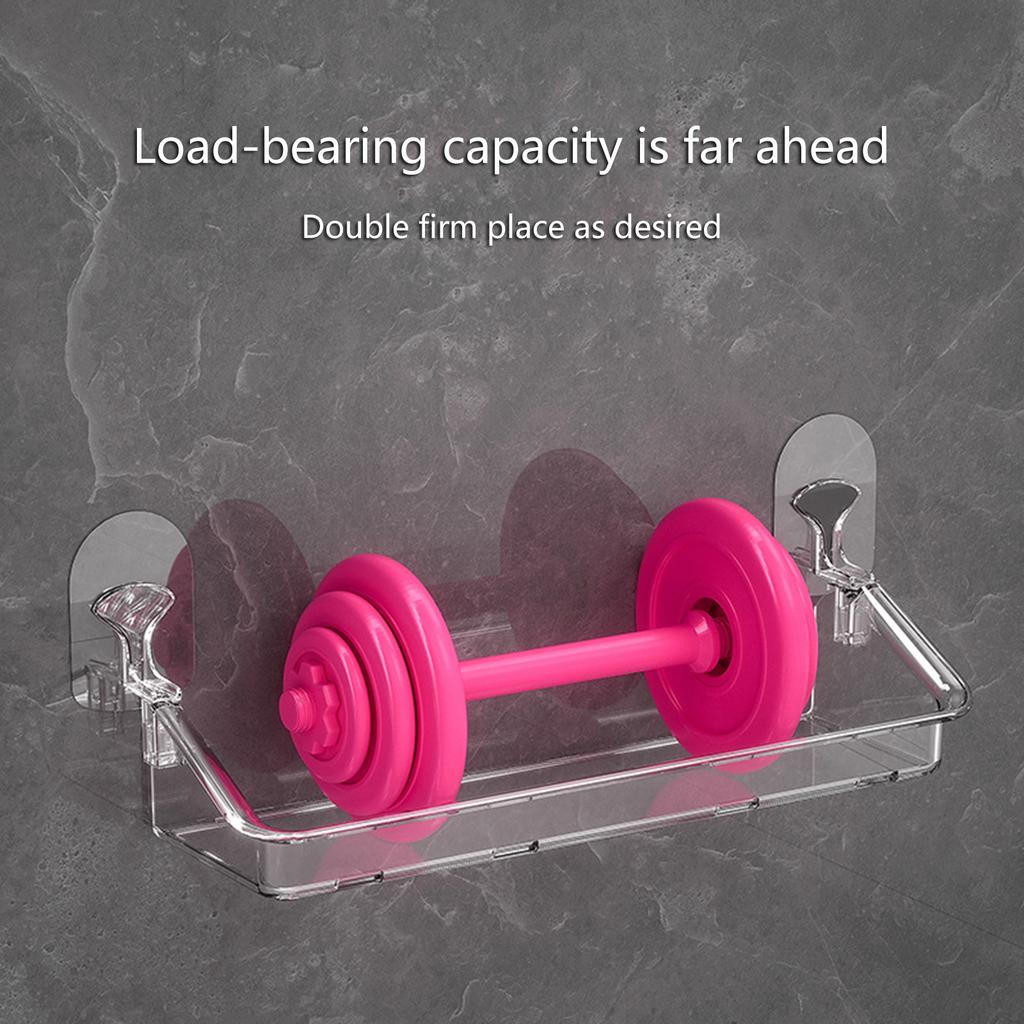 Space Saving Shower Storage No Drill & Adhesive Needed Versatile Bathroom Solution Convenient Rack for Small Areas