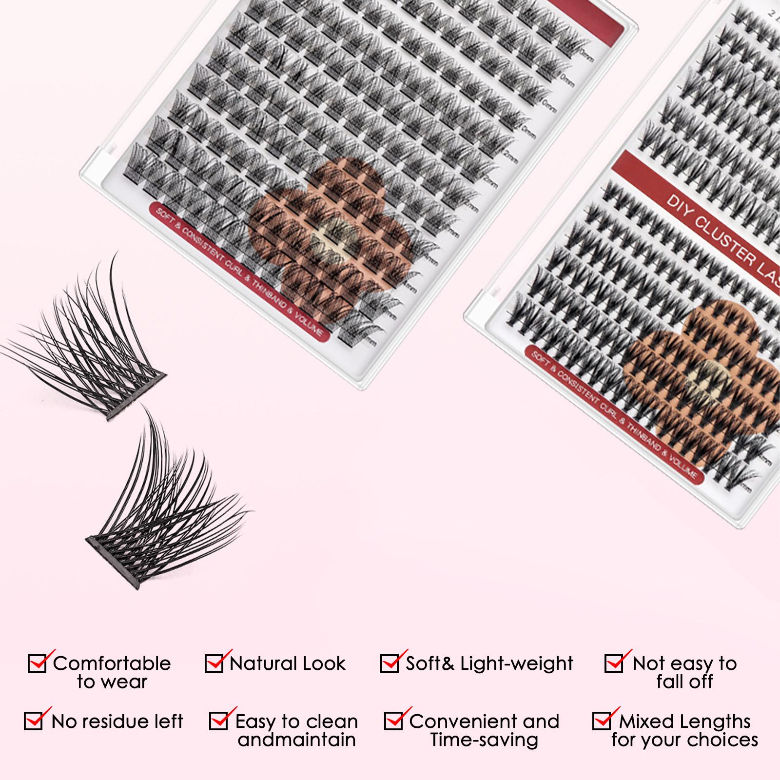 

D Cluster Eyelash Extension Lashes sy Apply For Beginners Professionals High Quality Fibers Single Cluster Design