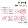 [Y]1PC Oriental Floral Clay Cutters Geometric Tile Pattern Molds For Polymer Earring And Jewelry DIY