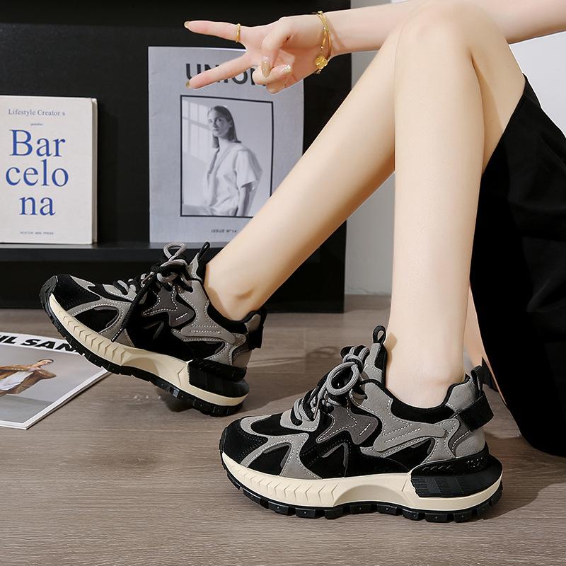 Sports Color Matching Dad Shoes for Women Spring and Autumn Show Foot Small Versatile Casual Forrest Gump Sports Shoes