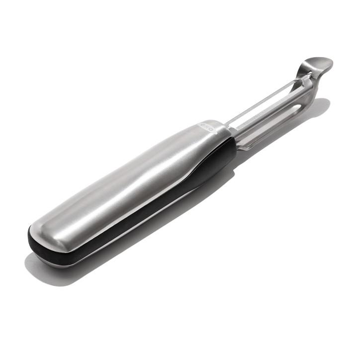 SteeL Oxo simple (movable) vegetable peeler