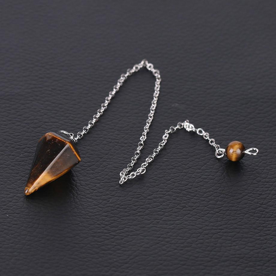 Kleine Reiki-Heilpendel-Anhänger, Amulett, Meditation, sechseckiges Pendel für Männer und Frauen