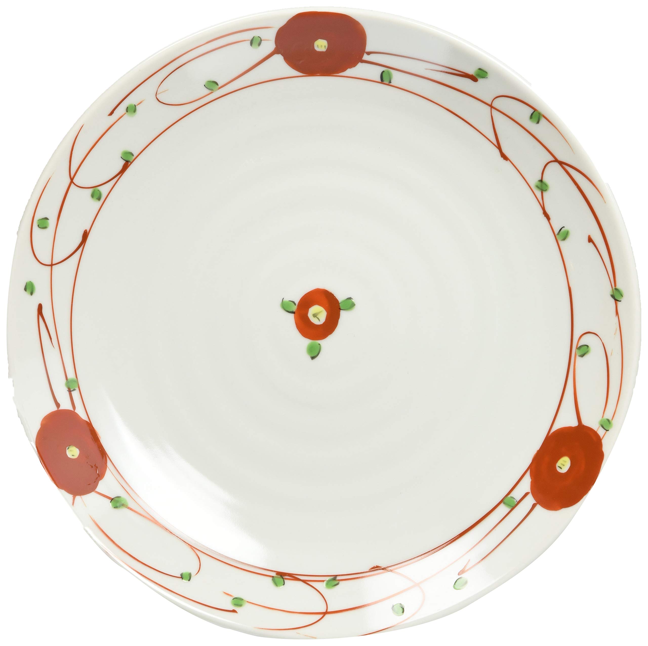 

Nishikai Toki Hasami Ware Wazan Kiln Small Flower Japanese Curry Pasta Japanese Microwave and Dishwasher Made in Product Number 63284 Plate,