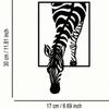 Modern Metal Zebra Wall Decor Black White Animal Print Art