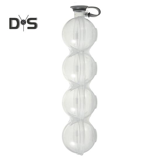 Eiskugelmacher, runde Eiswürfelform mit 4 Löchern, leicht zu befüllen und freizugeben, Eiskugelmacher mit Silikonabdeckung für Whisky-Cocktails