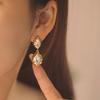 Huitan Delicate Women Gold Color Charming Drop Earrings for Luxury Wedding Anniversary Trendy Accessories Jewelry Gift with CZ
