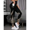 High-Waist Leopard Print Yoga Pants: European & American Style, Hip-Lifting, Breathable Running Leggings for Women