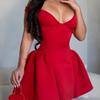 Europäisches & Amerikanisches Sexy V-Ausschnitt Puffärmel Partykleid für Damen - Sommer Nachtclub Stil