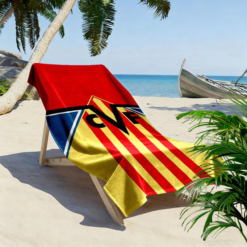 Villarreal Print Beach Towel, Large Soft Quick Dry Towel for Beach Camping Swimming