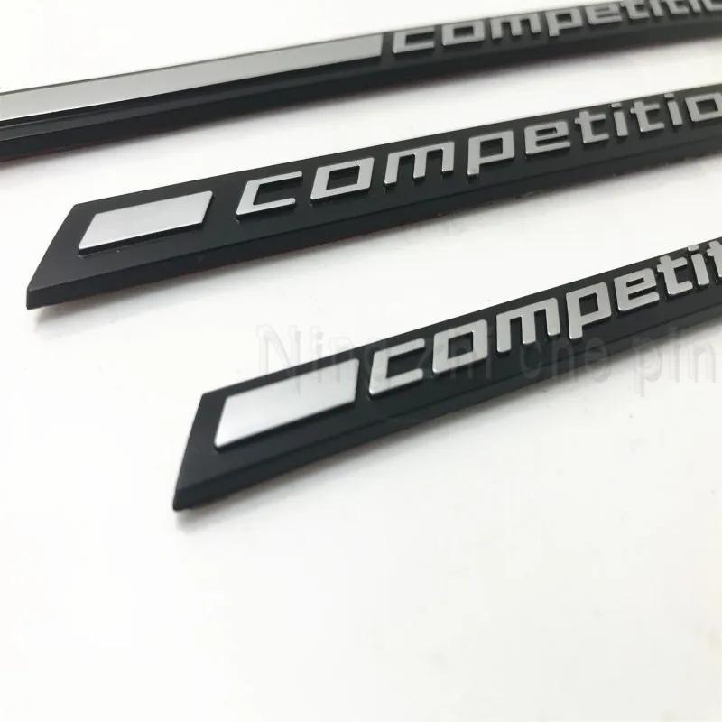 3D ABS Schwarz COMPETITION Leiste Unterlegtes Emblem für BMW 3 5 7 Serie Thunder Edition M1 M2 M3 M4 M5 M6 X5M X6M Auto Kofferraum Emblem