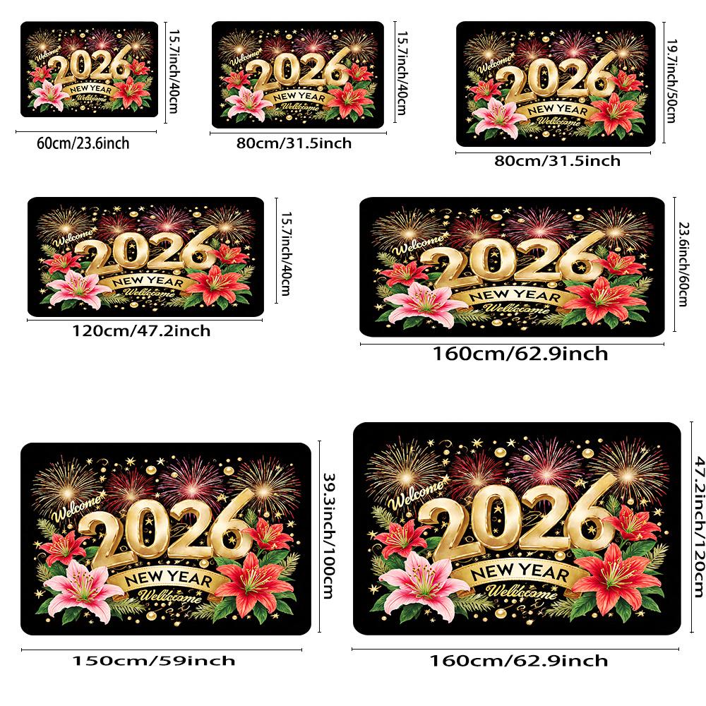 

VIKAMA2026 NEW YEAR Carpet Flower Mat Warm Doormat Welcome Mat Kitchen Rug Bathroom Mat Rug For Bedroom Carpet For Live Room 40X60CM (1.3X2FT