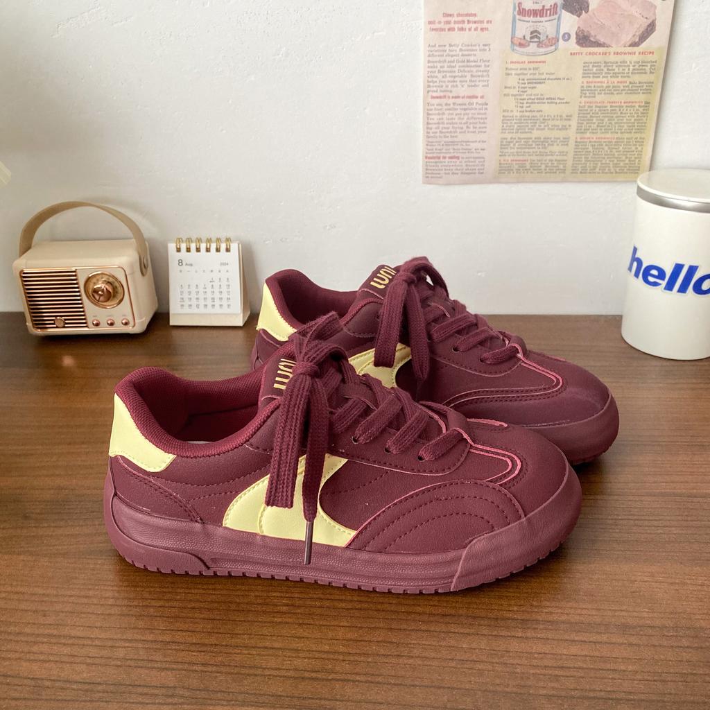 2025 Autumn New Simple Design Solid Color Versatile Casual Shoes Flow Retro Versatile Low Top Breathable