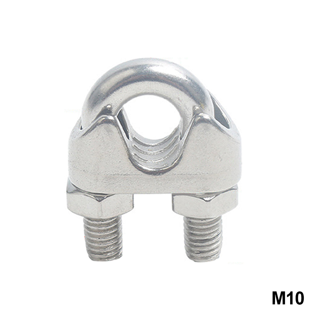 304 Stainless Steel U-type Clamp Wire Clips M2/3/4/5/6/8/10/12/14/16/18mm Rope Clip Bolts Rigging Hardware Clamps Rope Sleeve