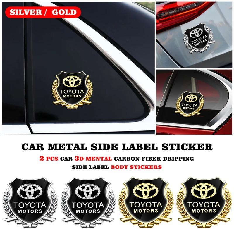 3D Badge Wheat Ear Sticker Decal Car Exterior Accessories Car Badge Body Side Sticker For Toyota RAV4 Corolla Camry Prado Crown