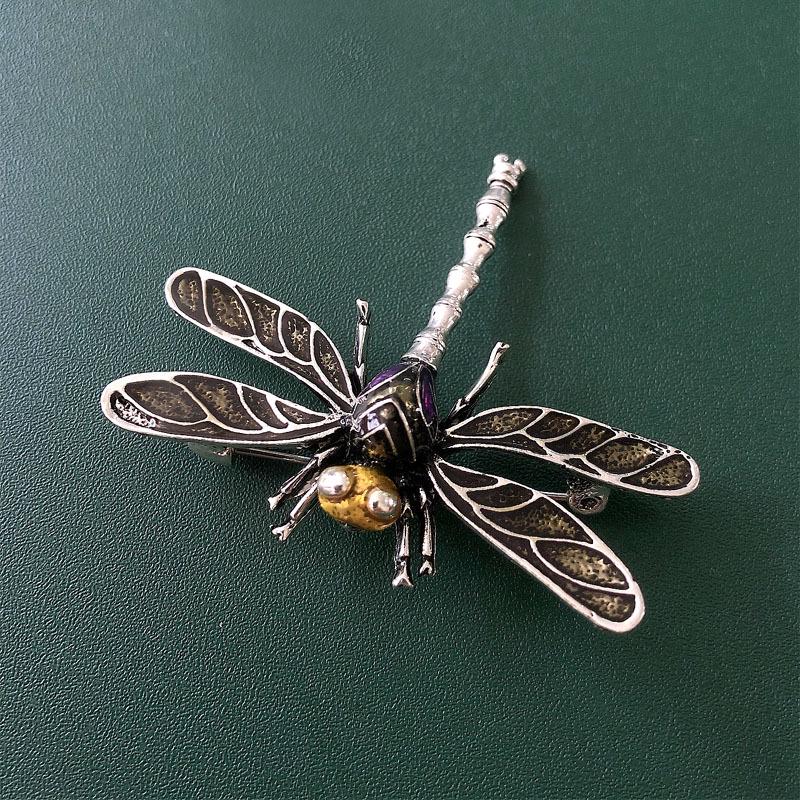 

Rhinestone Dragonfly Brooch: Enamel Drip Insect Pin for Women s Coats & Sweaters