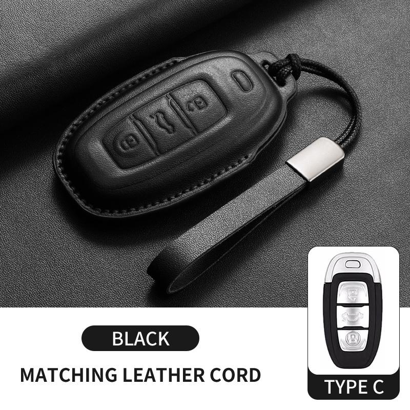 Leather Car Remote Key Case Cover Shell Fob For FAW Hongqi H5 HS5 H9 HS7 H7 L5 HS3 L9 E-HS9 E-QM5 LS7 E-HS3 Keychain Accessories