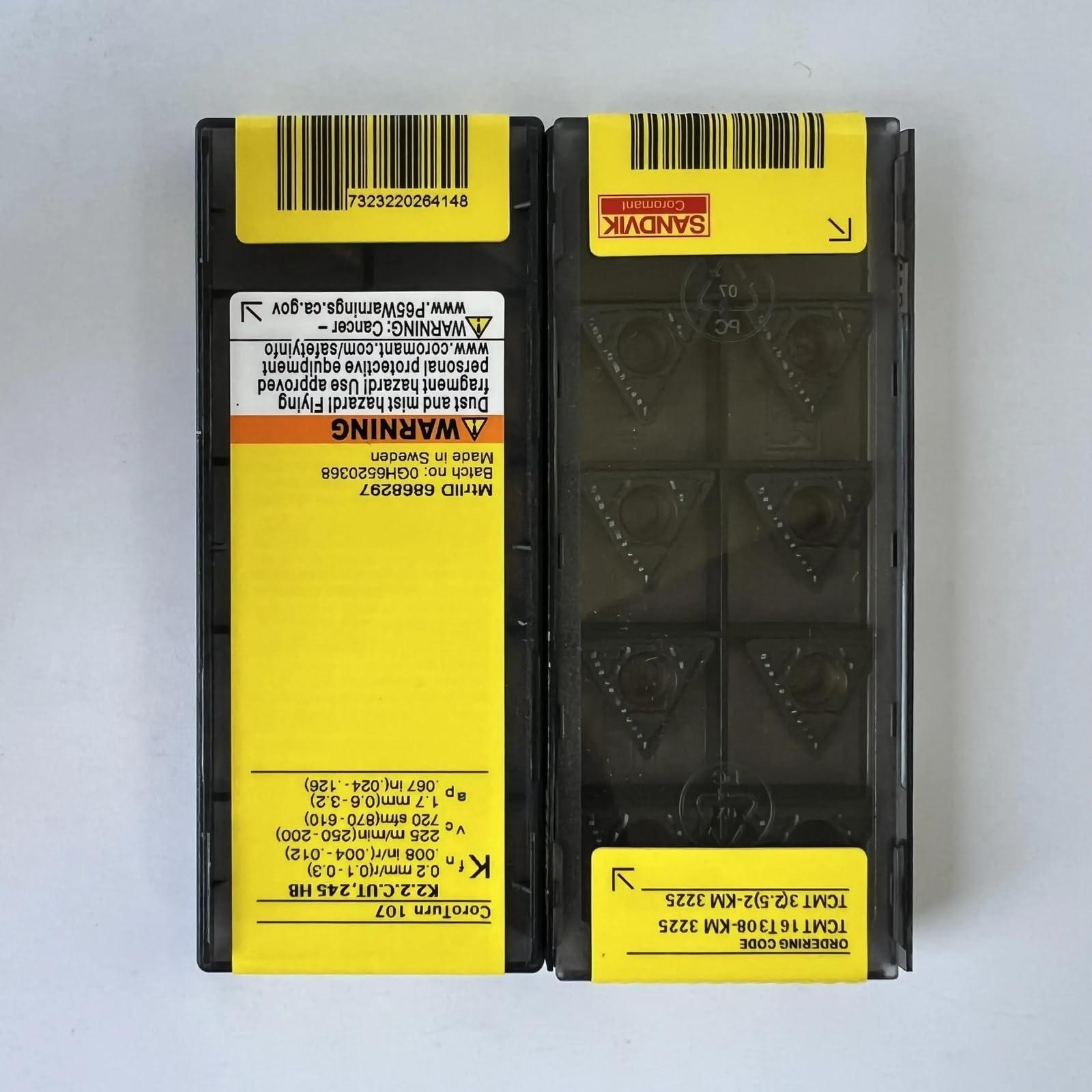 

Original Sandvik / TCMT16T308-KM 3225 / CNC lathe carbide blade 10 PCS