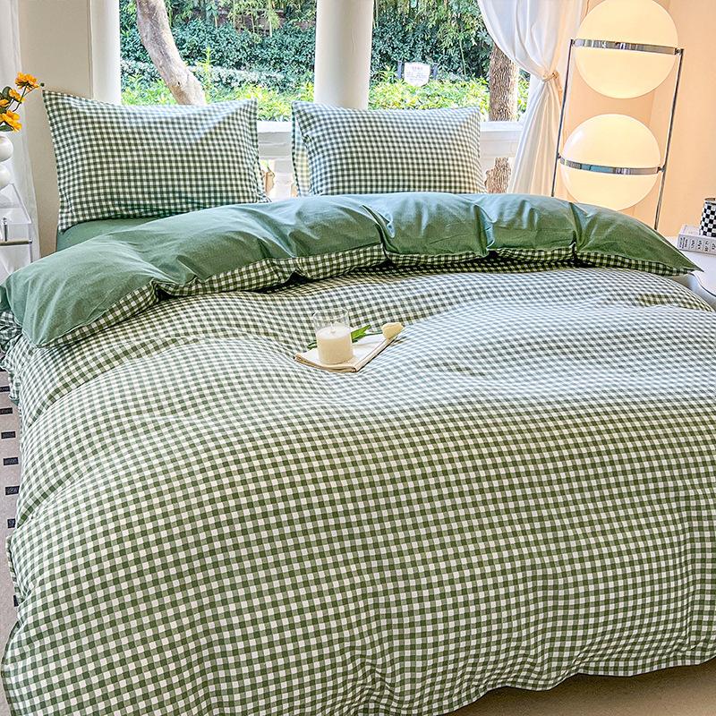 Small Fresh Four-piece Bed Sheet Set Quilt Cover Set Single Dormitory Three-piece Set Skin-friendly and Comfortable Bedding