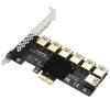 PCI-E to PCI-E Adapter Card 1 to 7 USB3.0 iser PCIE PCI for press 1x to 16x Graphics Card Dedicated Card Gold-Plated