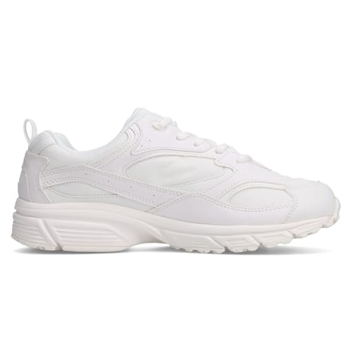 SPALDING JIN 2398 Running Sneakers, Shock Absorbing, Wide Width, Lightweight, Men's 4E, Women's 3E, White/White, Size 23.0 Cm