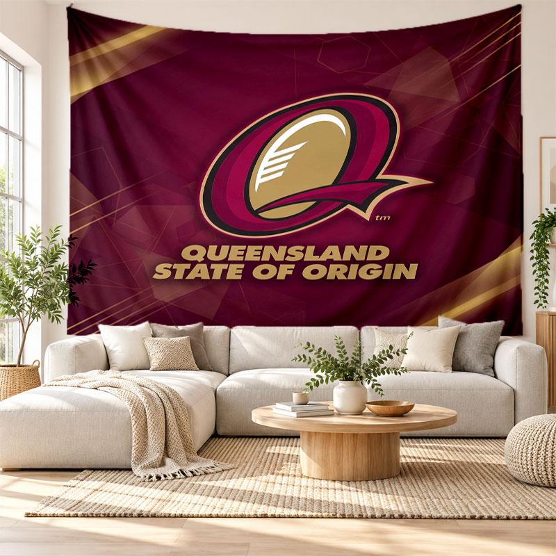 Queensland Maroons Wall Tapestry, Soft Fabric Wall Hanging, Decorative Backdrop For Bedroom Home Wall Art