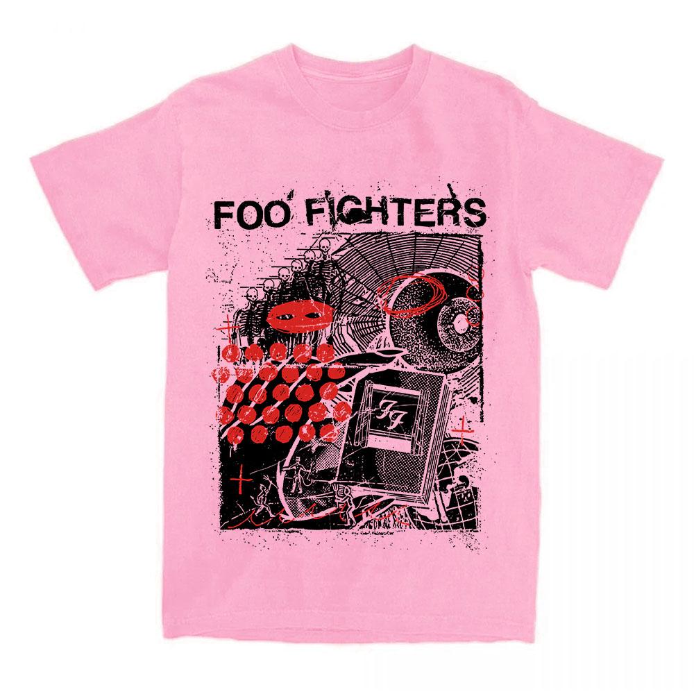 Your Favorite Toy Tee Foooo Fighters Rock Band Design T-shirt Summer Short Sleeve Loose Mens Tshirts  Casual Unisex Streetwear