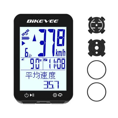 Bikevee GPS Wireless Bicycle Speedometer Cycle Computer with Automatic Start/Stop, Automatic Backlight, Waterproof, Odometer (MPH/KM/H), 2.4-inch FSTN