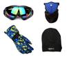 Ski and Snowboard Accessory Set for Complete Accessories Set Includes and Neck Warmer Beginners, Goggles, Mask, Gloves, Hat, (Men's)